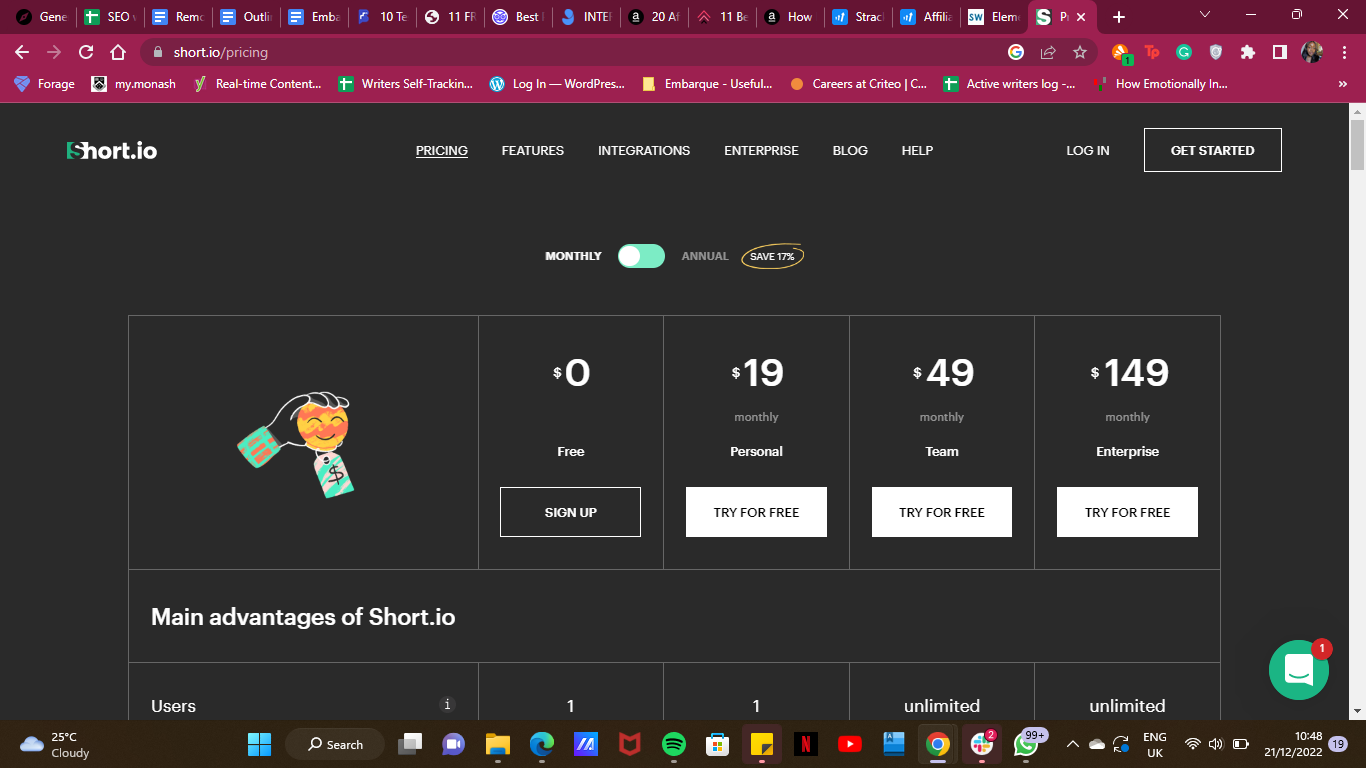 Short.io pricing