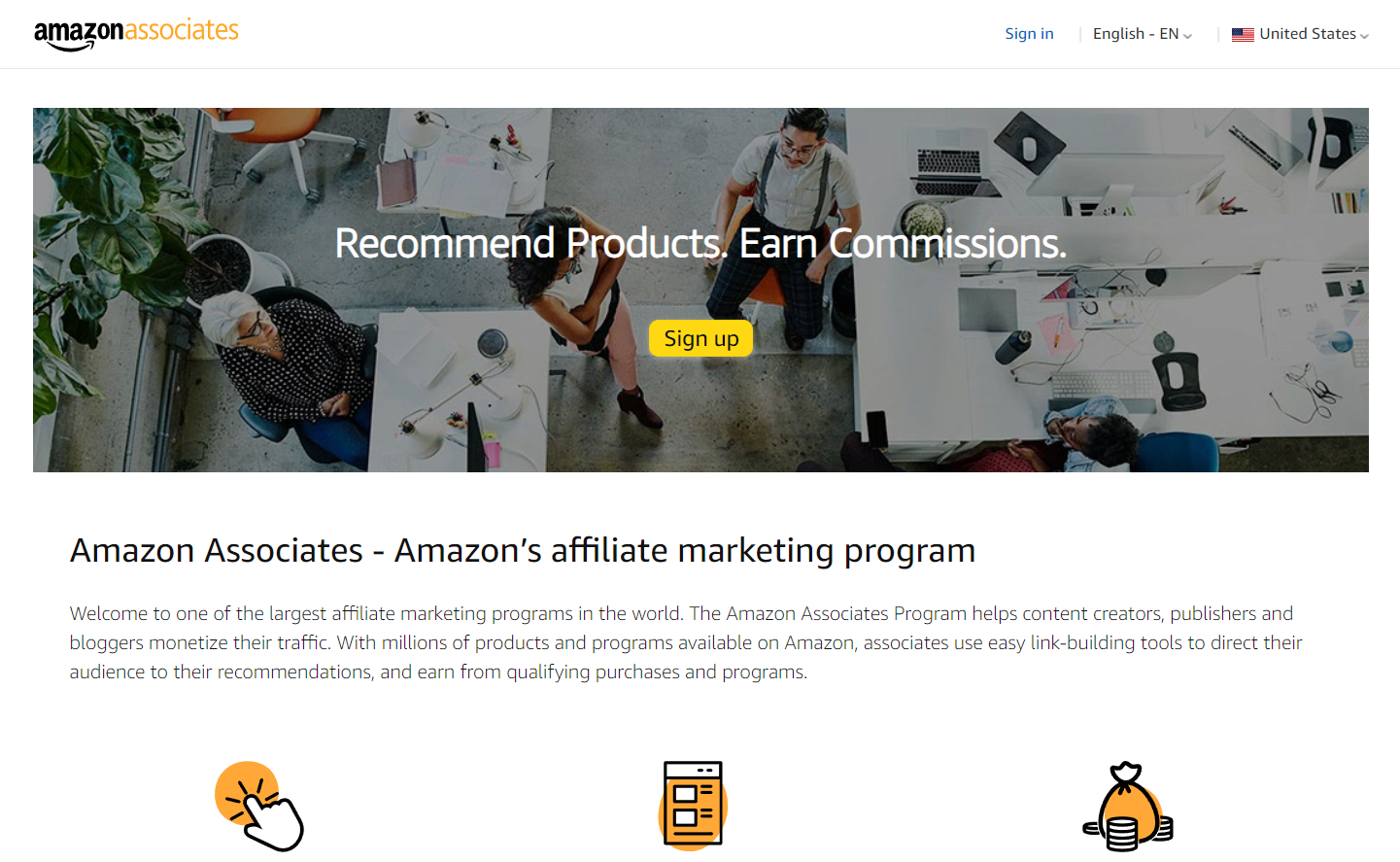 Amazon affiliate program