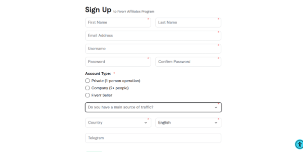 Fiverr Signup
