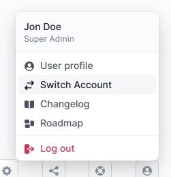 Switch Account Menu