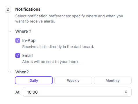 Notification settings