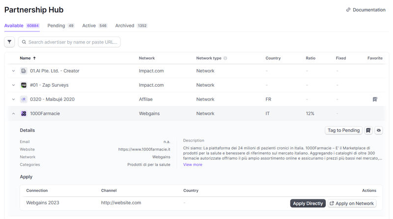 Partnership Hub