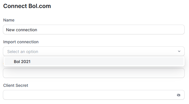 Bol.com API import option